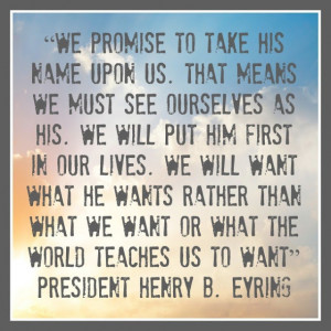 What does it mean to take upon myself the name of Jesus Christ?