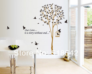 Free Shipping:2Set Large Brown Tree Birds