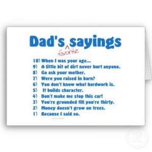 Dad's Favorite Sayings