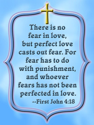 Bible Quote There Is No Fear In Love Digital Art by Scarebaby Design ...