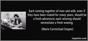 Each coming together of man and wife, even if they have been mated for ...