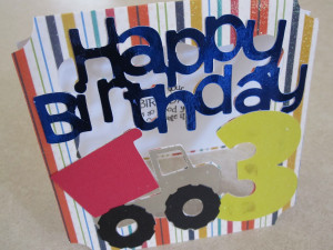 Birthday Window Card - 3 Year Old