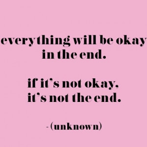 Everything's going to be alright.