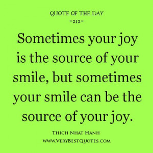 Smile and be joyful