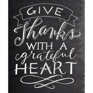 Give Thanks – Thanksgiving Chalkboard quote – hand lettering ...