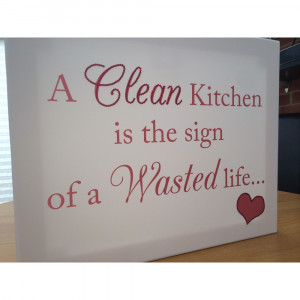 Home » A CLEAN KITCHEN QUOTE CANVAS