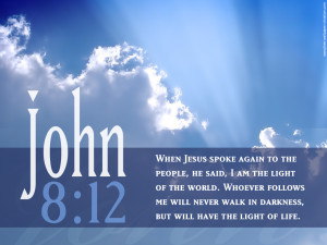 John 8:12 Scripture Sky Picture HD Wallpaper With Bible verse ...