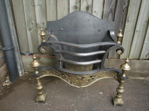 for sale antique victorian cast iron brass eagle fireplace fire
