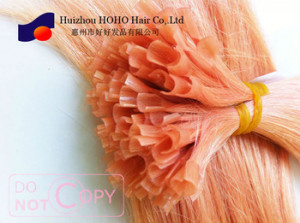 Best quality european remy hair extensions ,light pink hair extensions