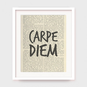 Quote, Carpe Diem, Seize The Day, Inspirational Print, Motivational ...