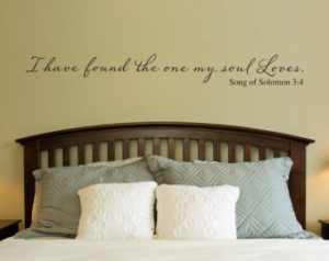 bible scripture wall decal i have found the one my soul loves wall ...