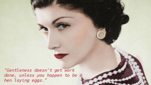 Coco Chanel portrait in color