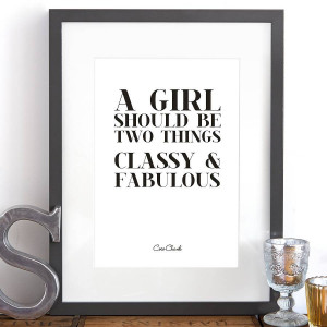 Home > Products > 'Classy and Fabulous' Chanel Quote Print