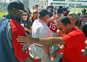 David Ortiz (left) and Dustin Pedroia were fan favorites today in Fort ...