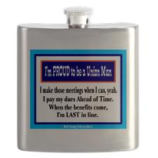 Proud To Be A Union Man-Neil Young/t-shirt Flask for