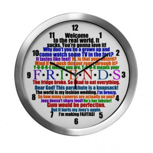 ... Gifts > Chandler Living Room > Friends Quotes Modern Wall Clock