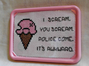 Scream Funny Cross Stitch by agorby00