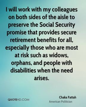 ... retirement benefits for all, especially those who are most at risk