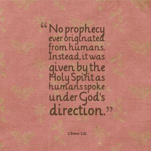 True prophetic insight!