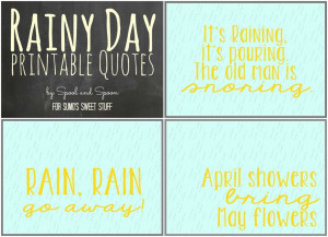 Quotes About Rain And Rainbow: Rainy Day Printable Quotes In Soft Blue ...