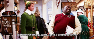 Tomorrow morning 10am Santa ising to town