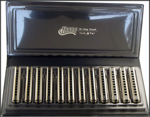 Huang Silvertone Harmonica Pack - 12 harmonicas in 12 keys