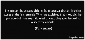 and cities throwing stones at the farm animals. When we explained ...