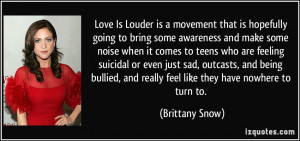 Love Is Louder is a movement that is hopefully going to bring some ...