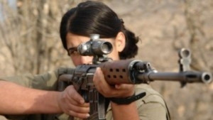 Kurdish women fighting in Syria. (AFP)
