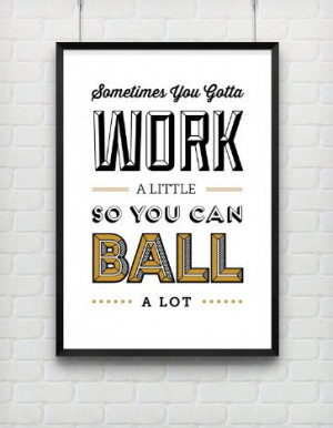 typography print quote print parks and rec tom haverford balling wall ...