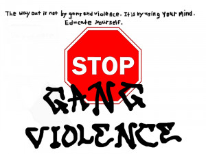 Stop Gang Violence Postcards, stop, violence,