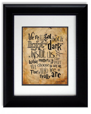 both light and dark sirius black harry potter quote kids room print ...