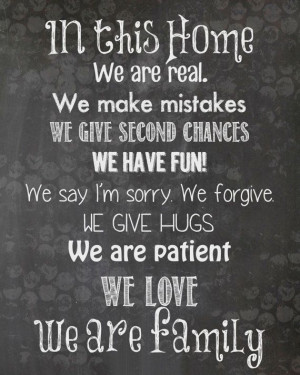 family rules chalkboard printable