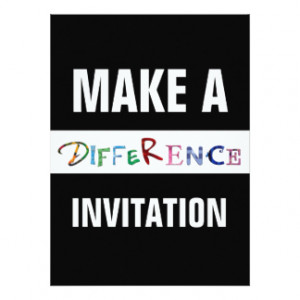 Make a Difference Motivational Quote 5.5x7.5 Paper Invitation Card
