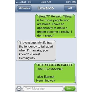 Famous quotes fight. iPhone text messages