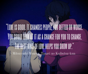 Anime Quote: Tonari no Kaibutsu-kun