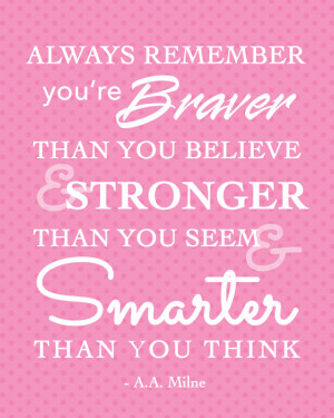 ... than you believe, stronger than you seem, smarter than you think