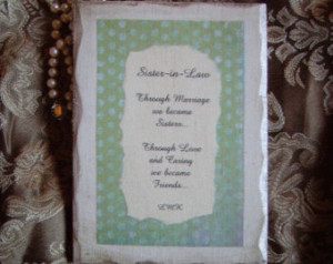 Sister Law Plaque Shabby