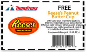 Score a coupon for a FREE Reese’s Peanut Butter Cup at Thorntons ...