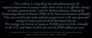 ... Indicates Vaginal Progesterone Reduces Rate of Preterm Birth by 45%