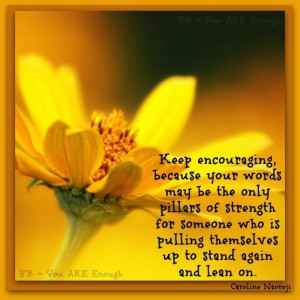 We all need someone to lean on at times.