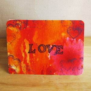 ACEO Art as Therapy Card Love Affirmation Quote Original Mixed Media ...