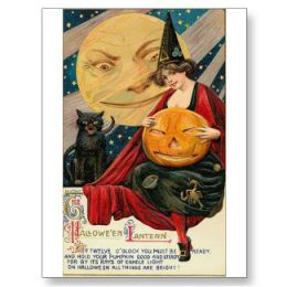 Vintage Halloween Art Postcards, Halloween Poems and Quotes