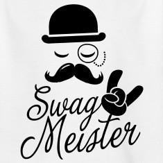 Curioso Swag Meister con bigote de moda como meme t-shirts de sir cool ...