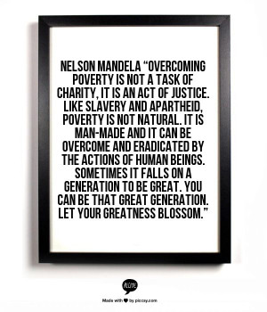 Overcoming Poverty by Nelson Mandela - #quote #nelsonmandela