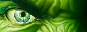 Angry Hulk Eye facebook profile cover