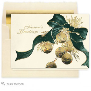 Golden Sleigh Bells Holiday #Card
