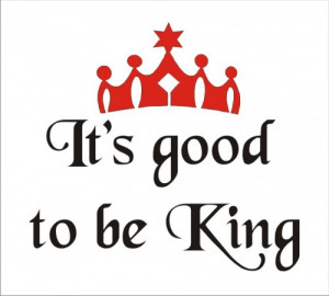 Stencil life quote king royal crown home castle man 9 x 8.5 inches