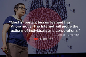 Gabriella Coleman at TEDGlobal 2012. Photo: James Duncan Davidson