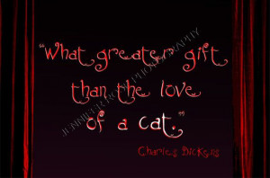 Charles Dickens Cat Quote Art 5x7 Black by JenniferRoseGallery, $10.00